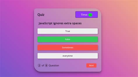 quiz app using javascript.